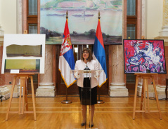 27. septembar 2018. Predsednica Narodne skupštine otvara izložbu „Umetnost koja čeka pravdu“